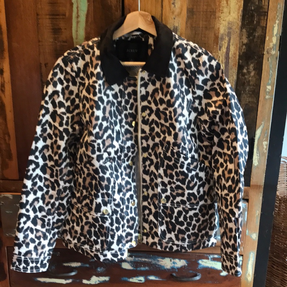 J.Crew Barn Jacket in Leopard NWT Sz Small